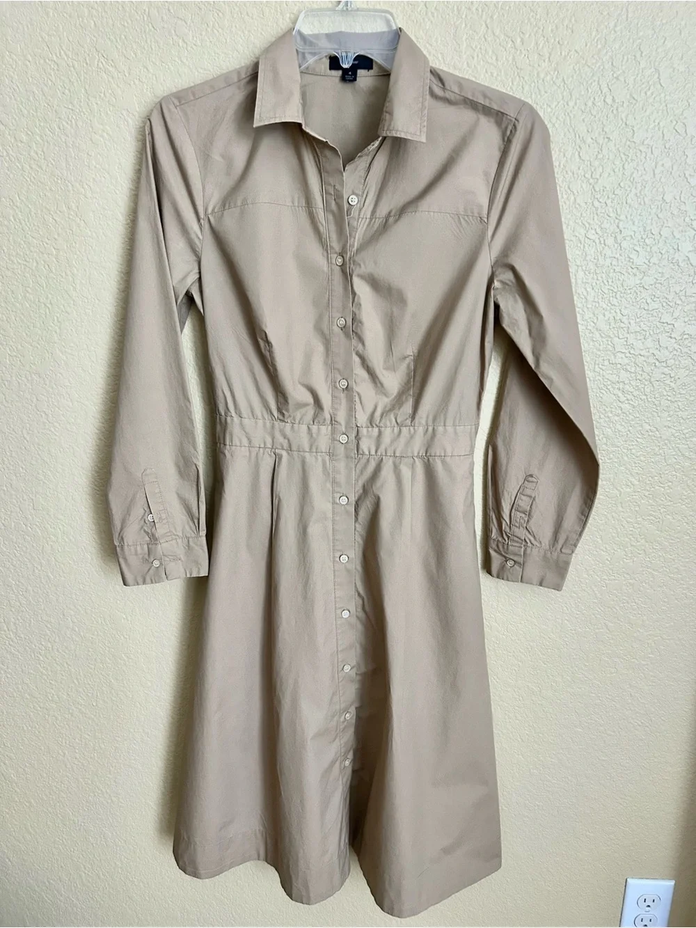 J. Crew Long-Sleeve Button Front Shirt Dress